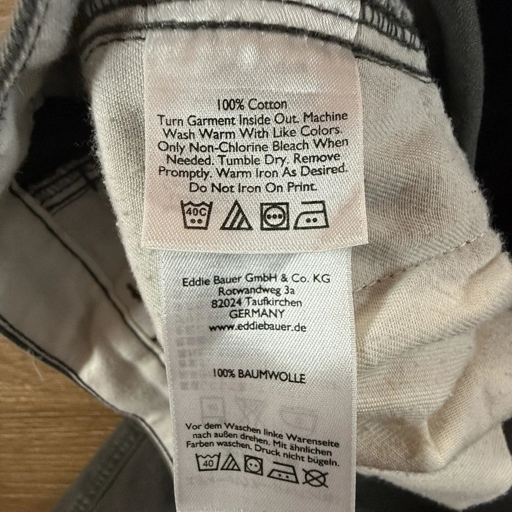 Eddie Bauer Pants Men's 36x32 Gray Classic Fit Cotton Chinos Casual